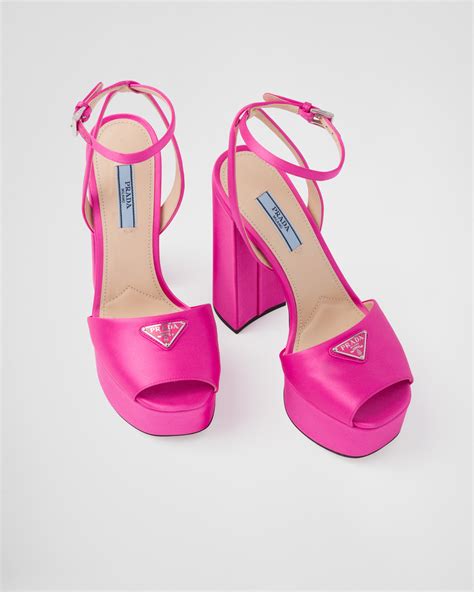 prada pink gold sandals|prada heeled sandals.